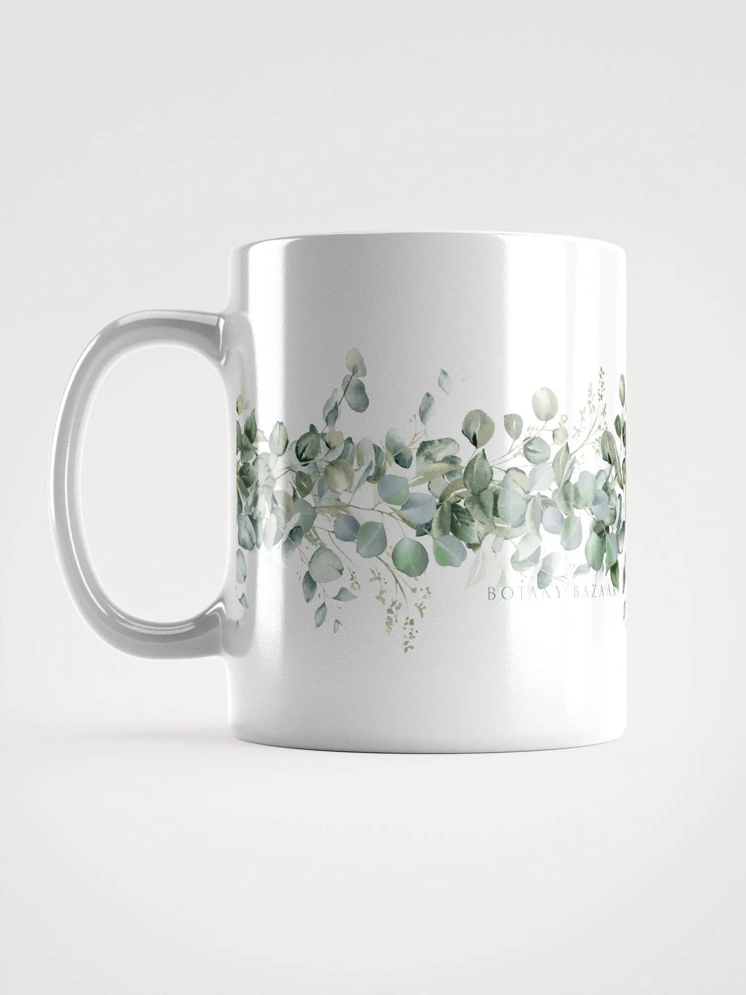 Eucalyptus Leaves White Ceramic Mug product image (12)