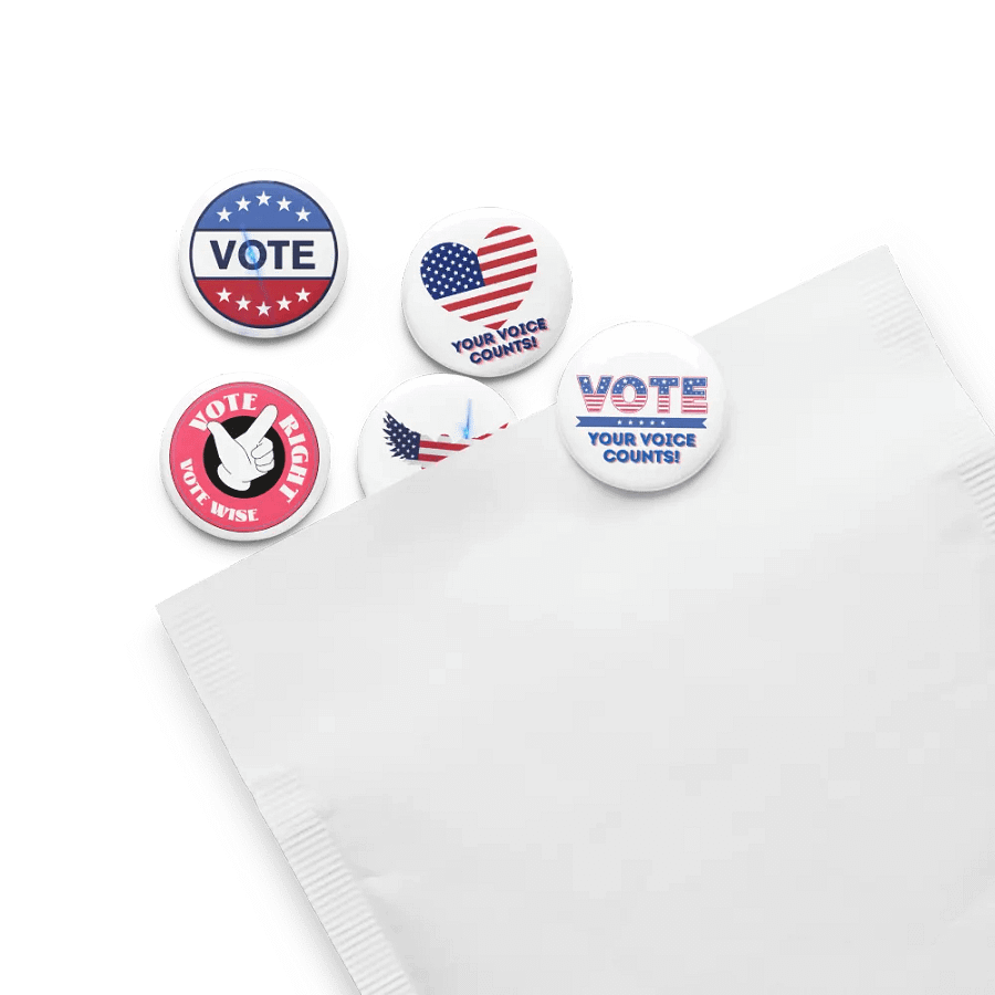 Patriotic Vote Pin Buttons Set product image (13)