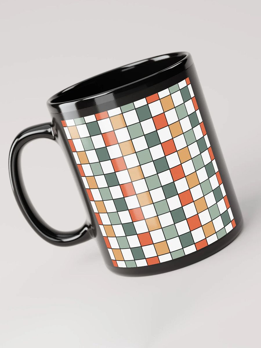 Chromatic Grid Coffee Mug with Handles, Reusable Drinkware for Home Office , Summer Gifts product image (5)
