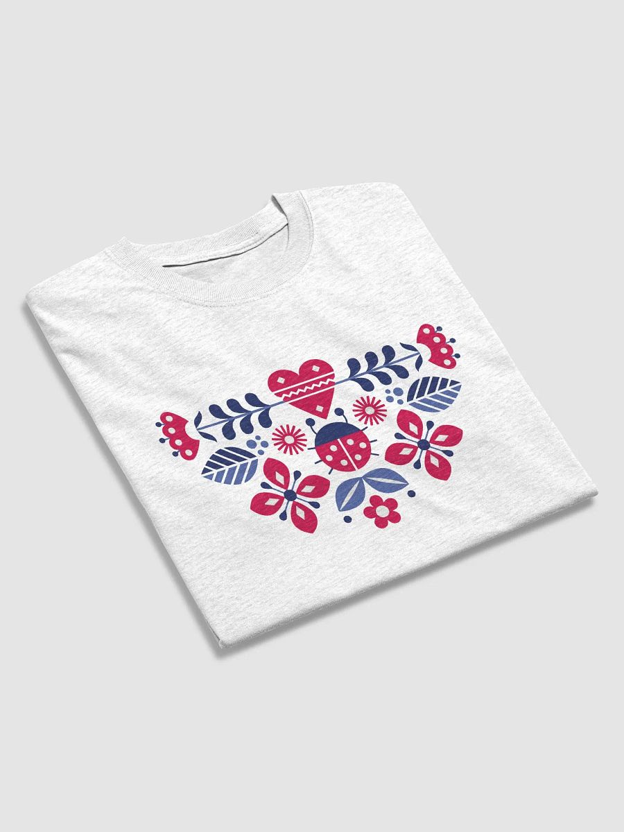 Folk-Floral Heart Symmetry T-Shirt product image (22)