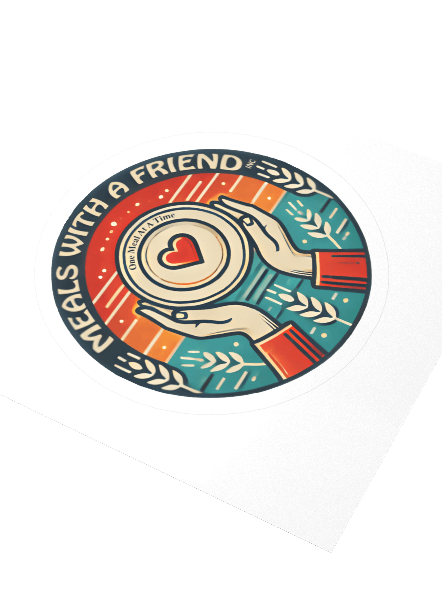 Meals with a Friend – “One Meal at a Time” Sticker product image (7)