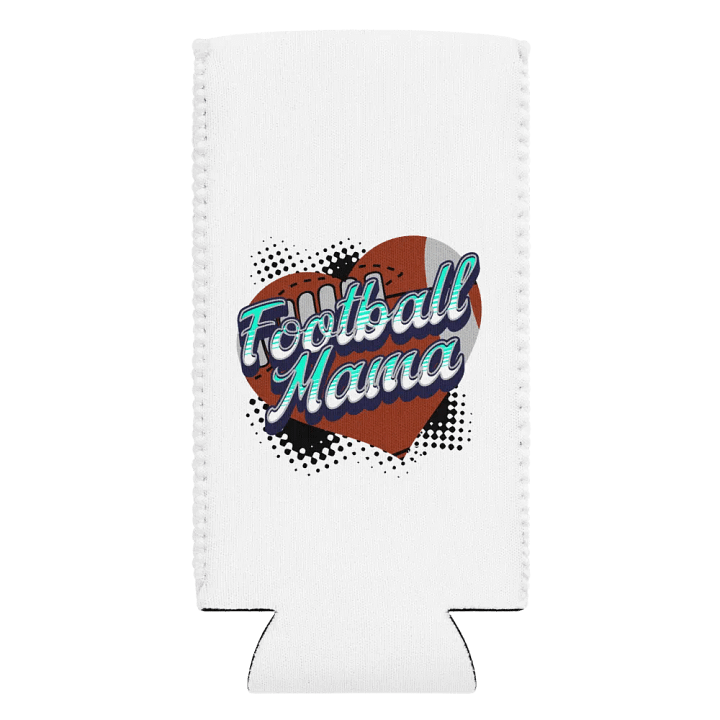 Mama Heart Football Can Cooler product image (2)