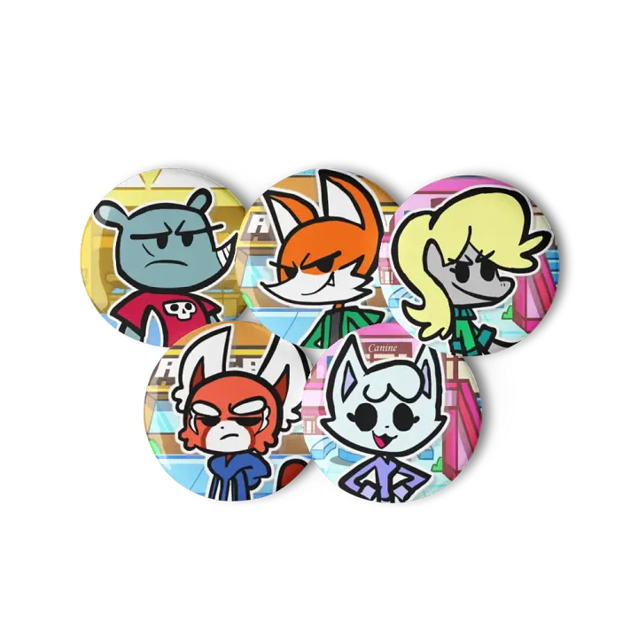 Top and RabRab (Wildside Citizens) Pin Buttons Set 1 product image (1)