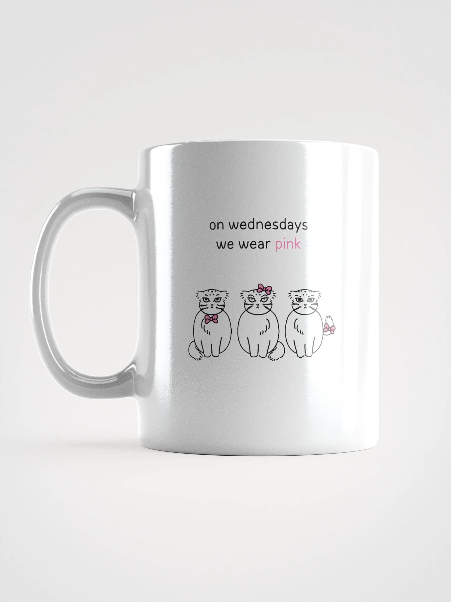 Pink Wednesdays Manul - White Mug product image (17)
