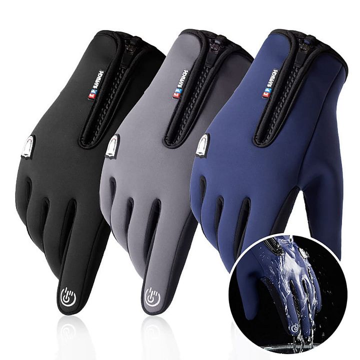 Sunnyheart Uni Winter Windproof Waterproof Touch Screen Zip Warm Cycling Skiing Gloves product image (1)