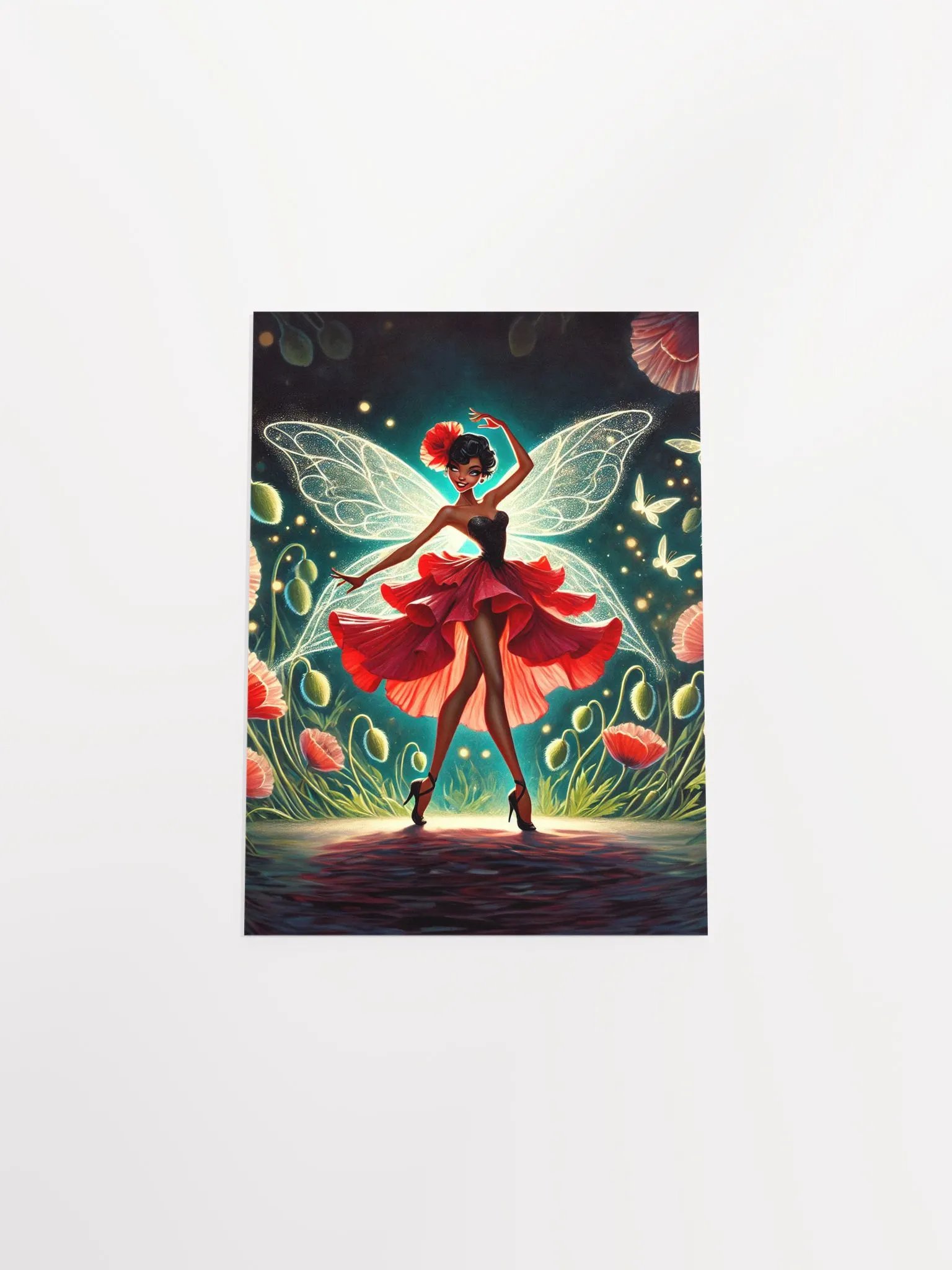 Poppy Fairy Floral Garden Premium Matte Poster product image (22)