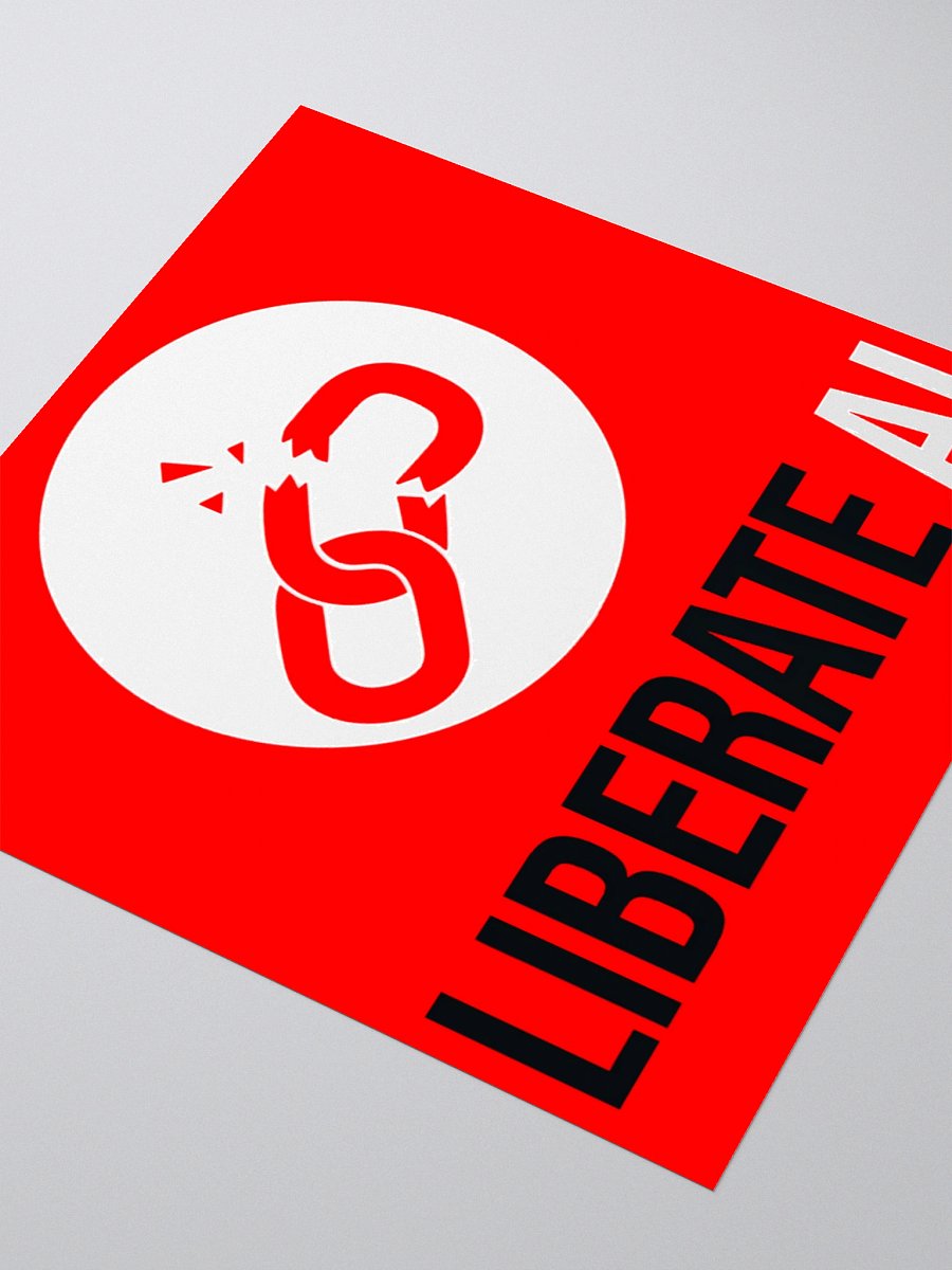 Liberate AI Movement Stickers (Red) product image (3)