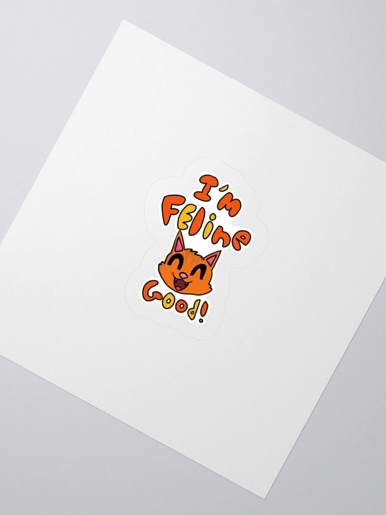 "I'm Feline Good" Kiss-Cut Sticker product image (2)