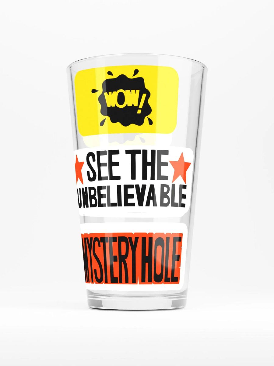 Wow! Mystery Hole pint glass product image (3)