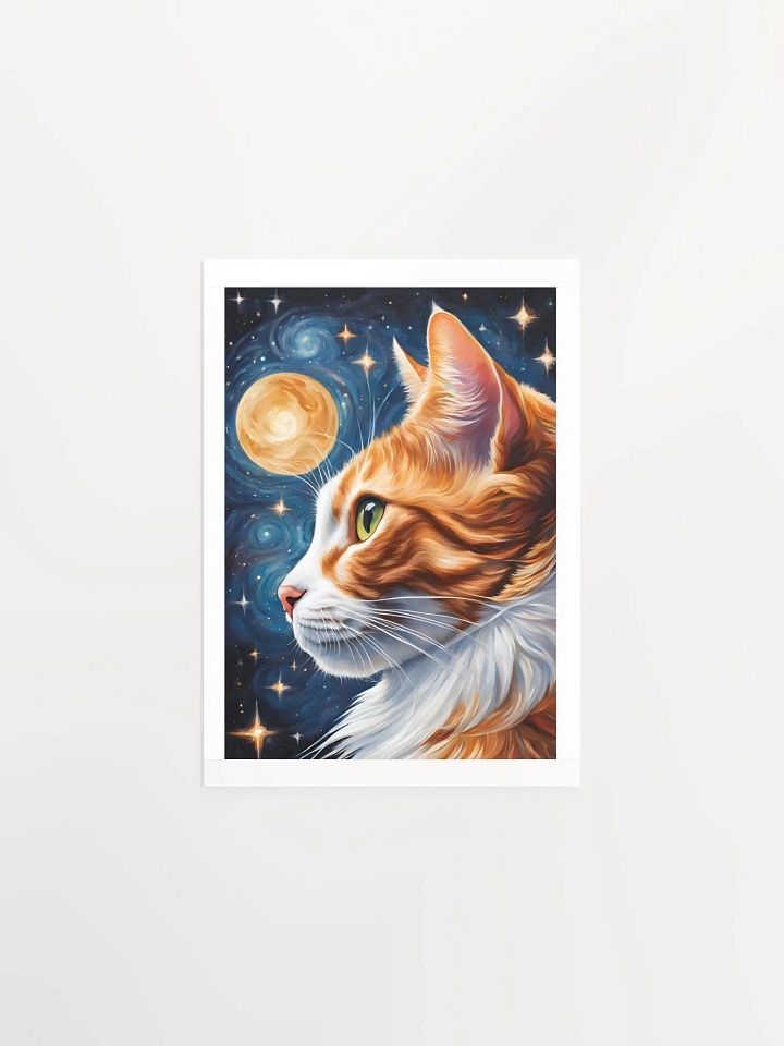 Cosmic Van Gogh Cat Profile Poster product image (1)