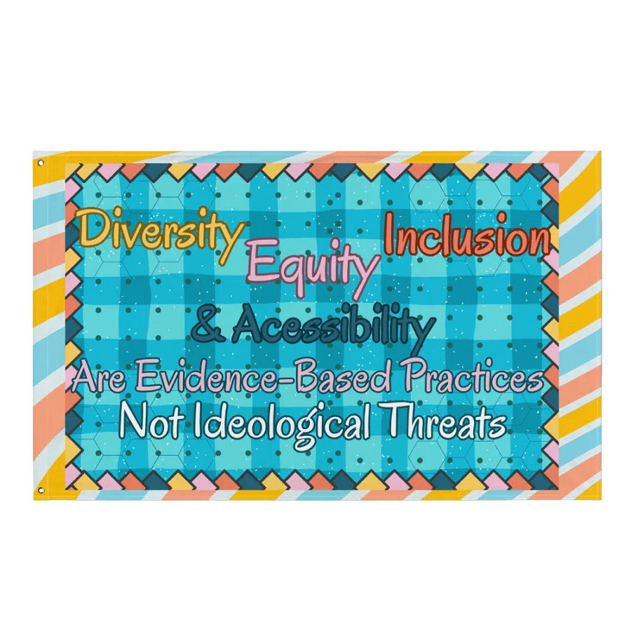 Hands Off DEIA, Evidence Based Practices, Protest Flag product image (1)