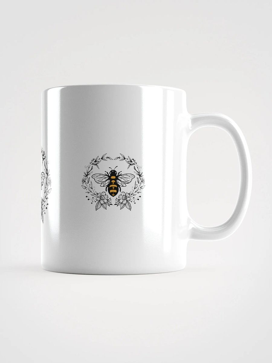 Floral Bee Trio White Glossy Mug product image (3)
