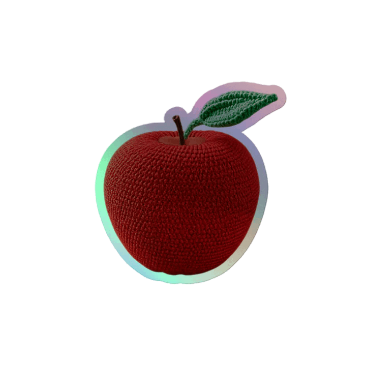 CozyAvocado Kiss-Cut Holographic Sticker Sheet Apple #1 product image (2)