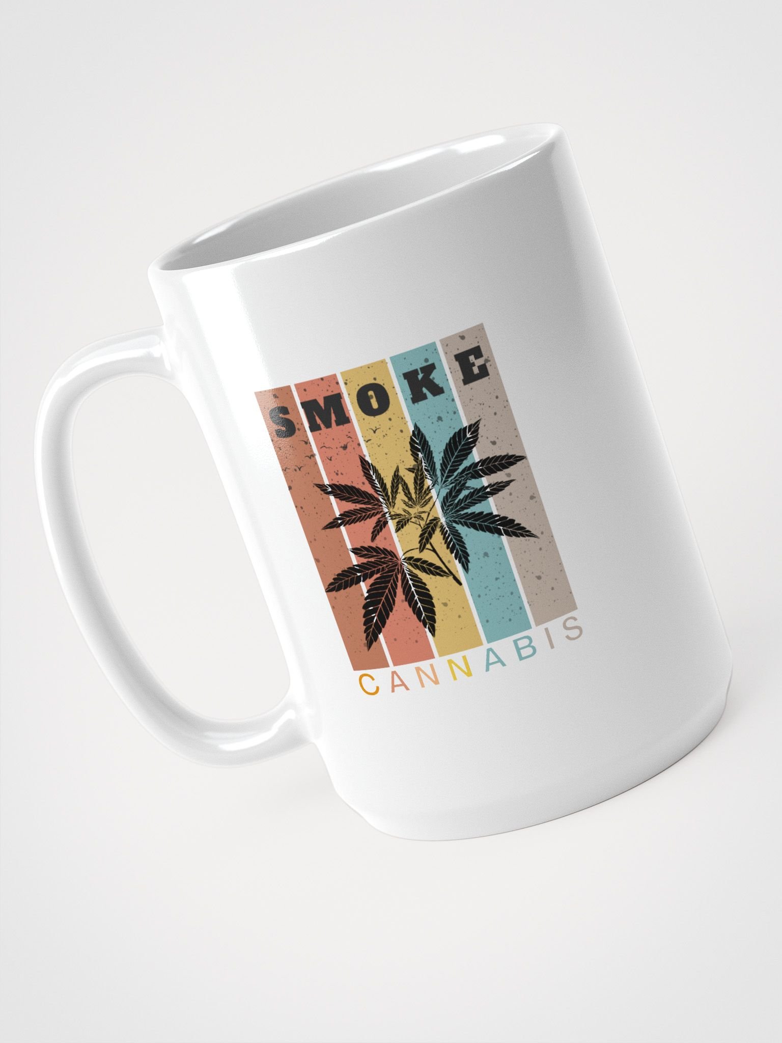“Smoke Cannabis” Mug – 15 oz Ceramic Coffee Mug product image (2)