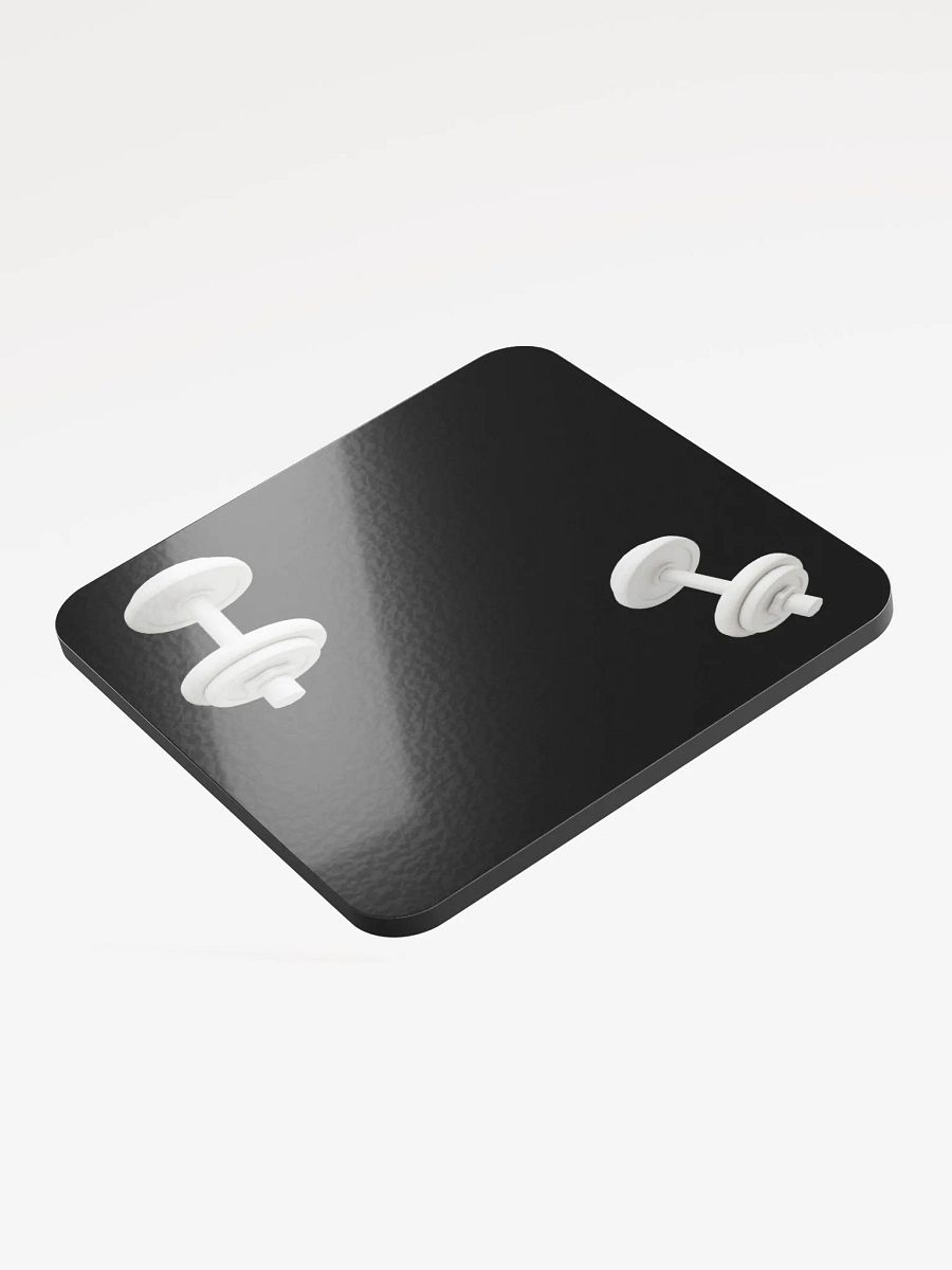 Black White Double Dumbbell Cork Coaster product image (3)