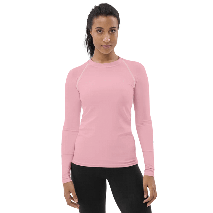 Plain Color Pink Rash Guard product image (1)