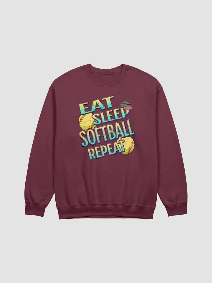 Eat Sleep Softball Repeat Air-Spun Classic Crewneck Sweatshirt product image (9)