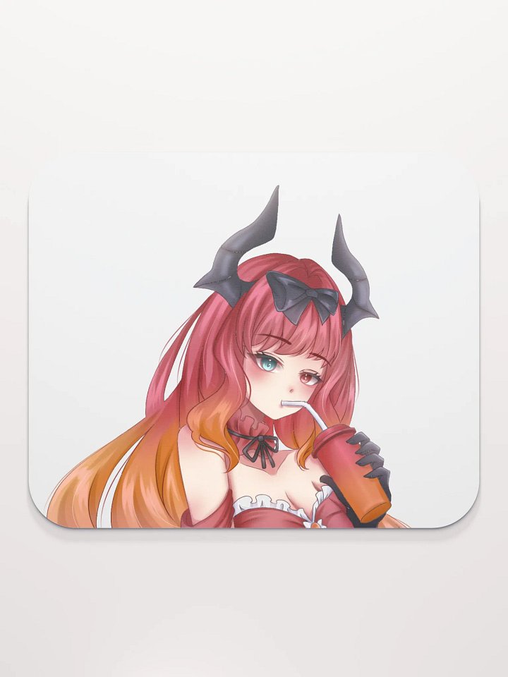Horned Anime Girl Mouse Pad product image (2)