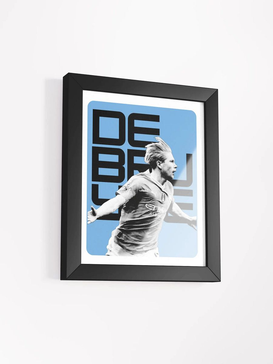 Kevin De Bruyne BW Manchester City Name Art Framed Print product image (1)
