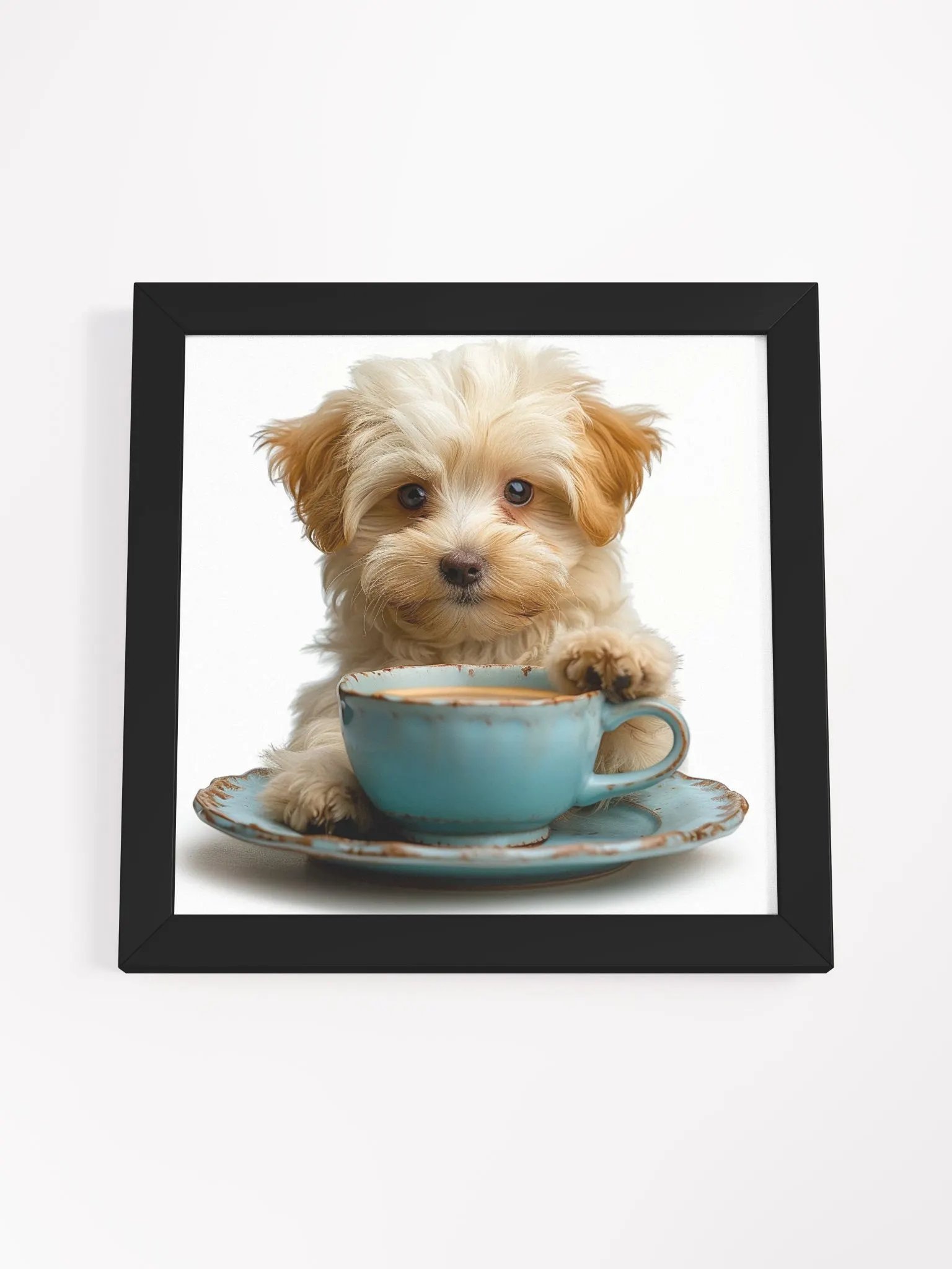 Coffee Lover Cute Maltese Puppy Art product image (20)