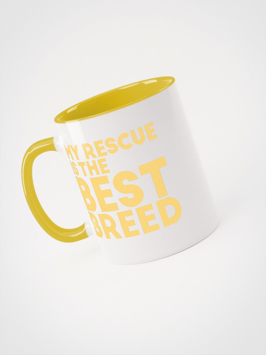 My Rescue is the Best Breed, white and yellow Ceramic Mug product image (3)