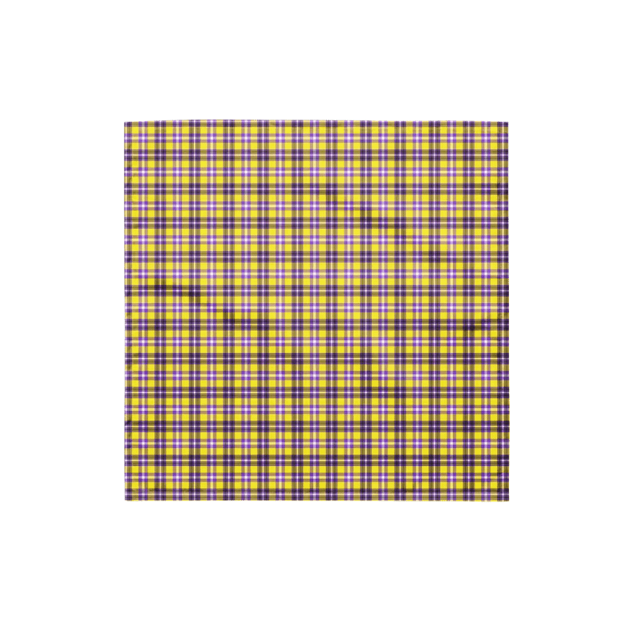 Yellow and Purple Plaid Bandana product image (4)
