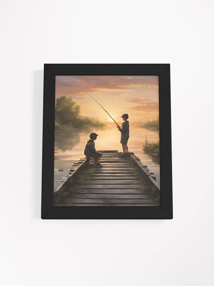 Buddies at Sunrise Fishing Framed Poster product image (3)