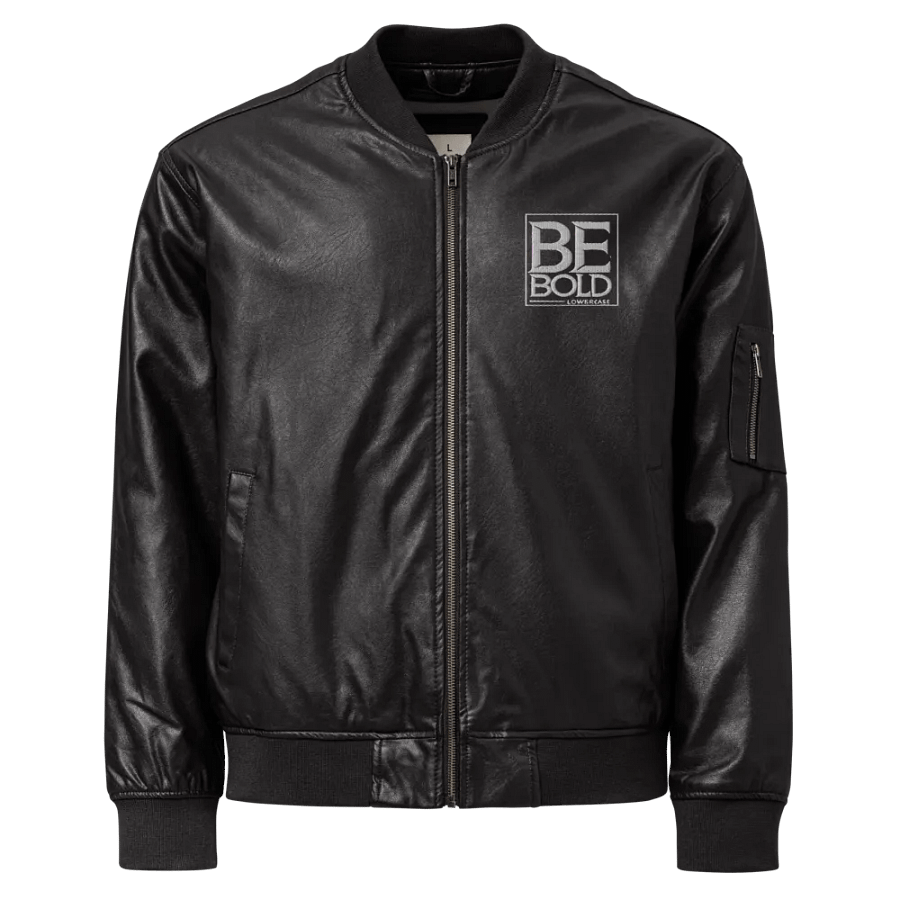 BOLD & STYLISH: Threadfast Faux Leather Bomber Jacket product image (1)
