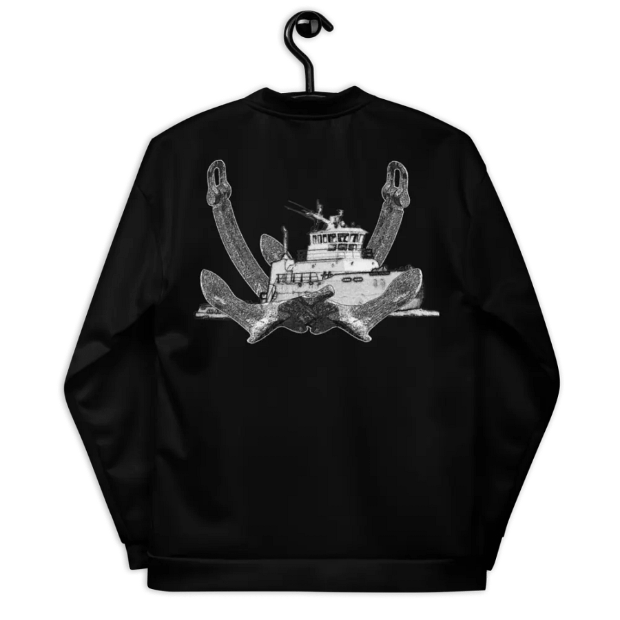 Twin Anchor Titan tug Black Bomber Jacket product image (8)