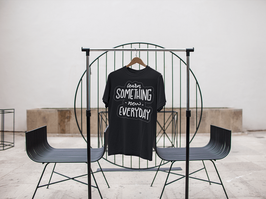Learn Something New Everyday Black Unisex T-Shirt product image (3)