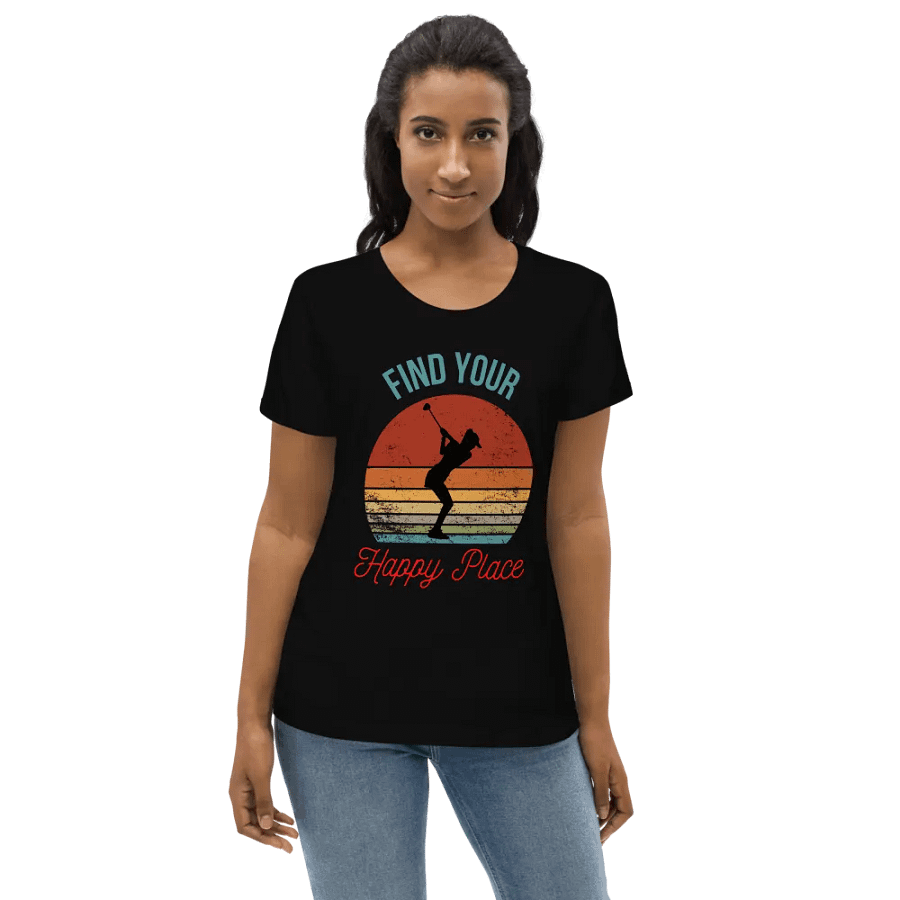 Retro Swing: Find Your Happy Place Women's Fitted Tee product image (6)