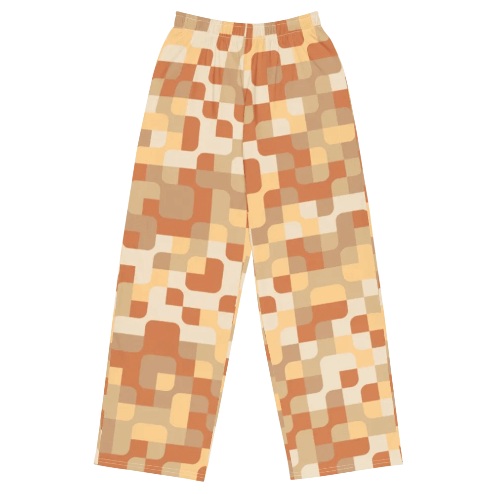 BUIII Pixelated Geometry: Warm Ember Wide-Leg Pants product image (1)