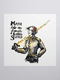 Cheris Math Is a Four Letter Sword sticker product image (1)