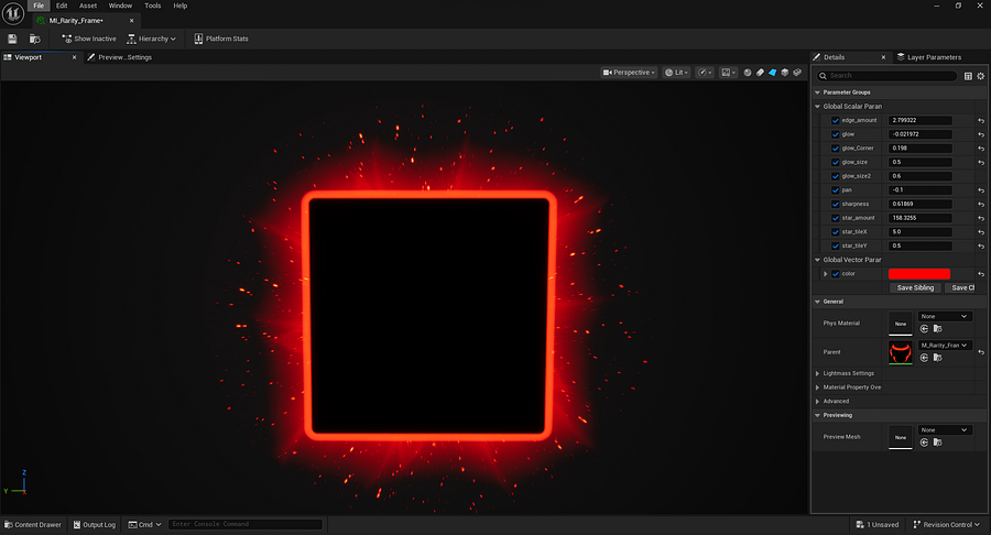 UE5.6 Rarity Frame Material product image (1)