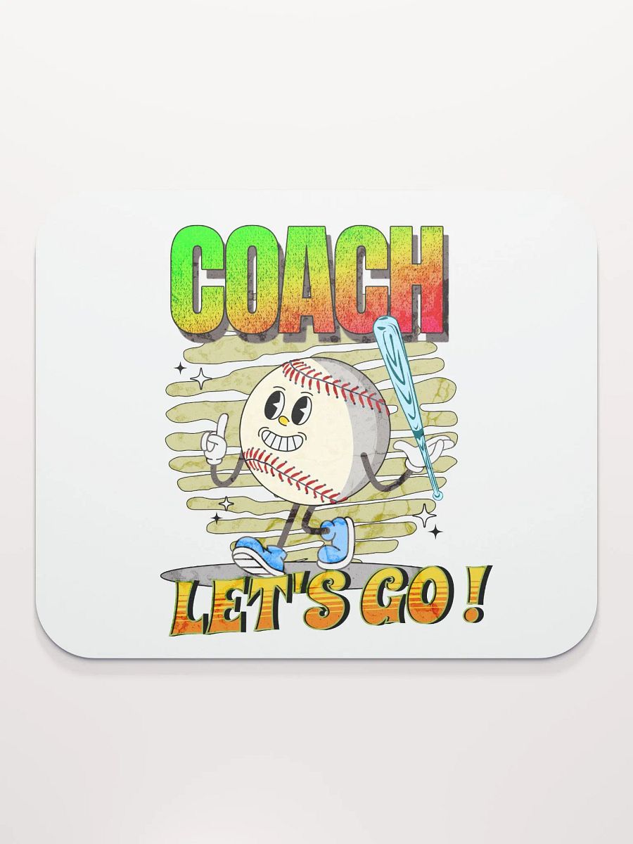 Retro Mascot Coach Lets Go Mouse Pad product image (2)