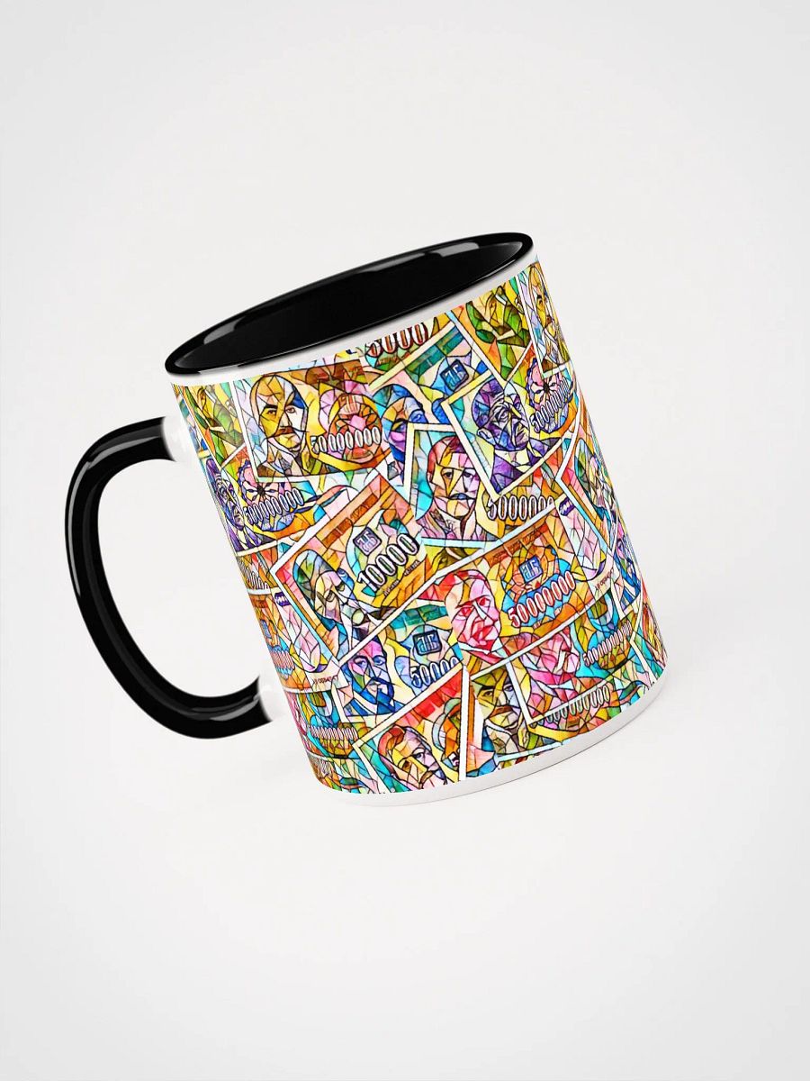 Jugoslovenski inflatorni dinar 1993 (Kolaž/mozaik) Ceramic Mug with Color Inside product image (3)