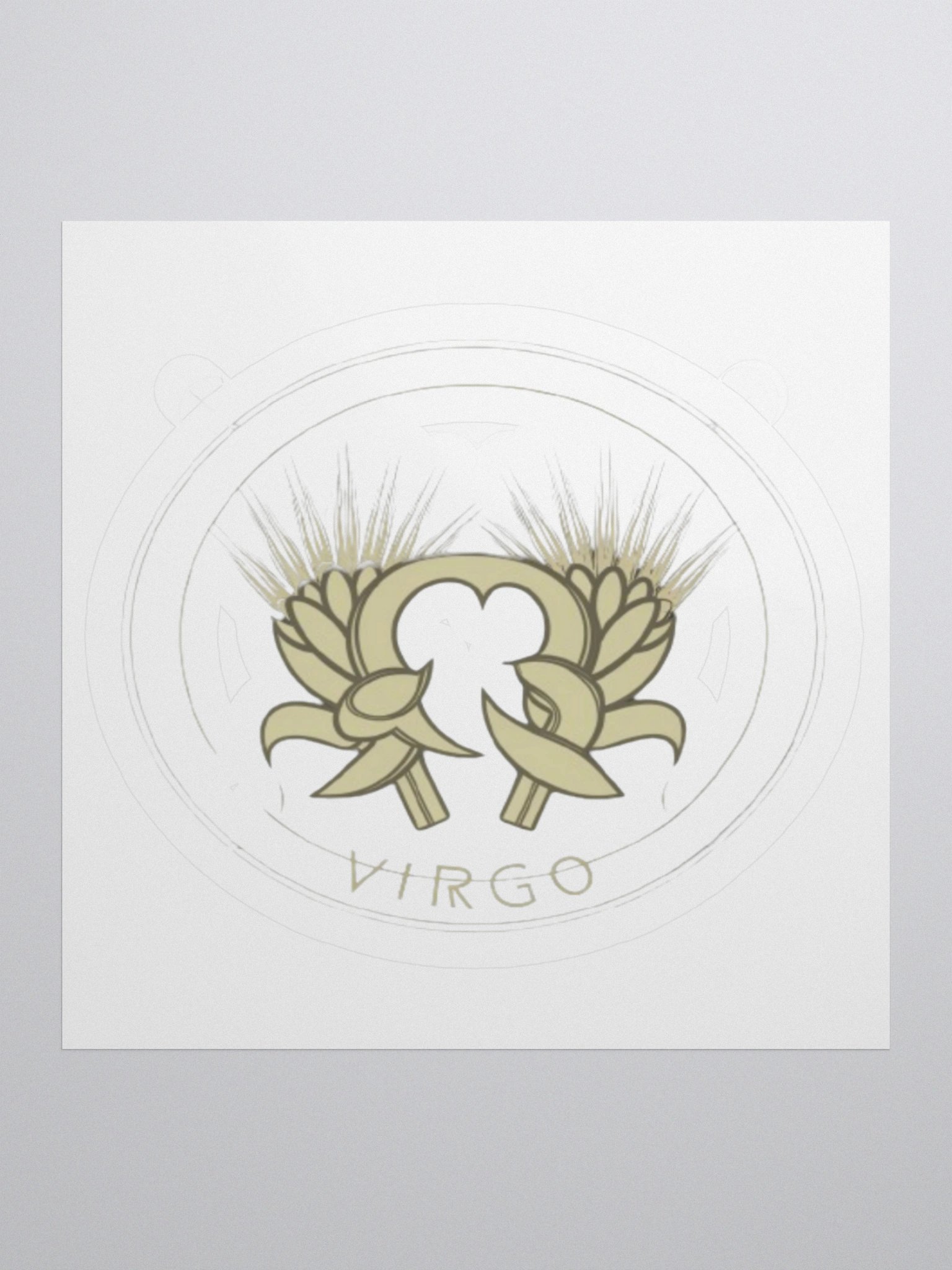 Virgo Zodiac Sticker - Maiden with Wheat - Durable Vinyl product image (2)