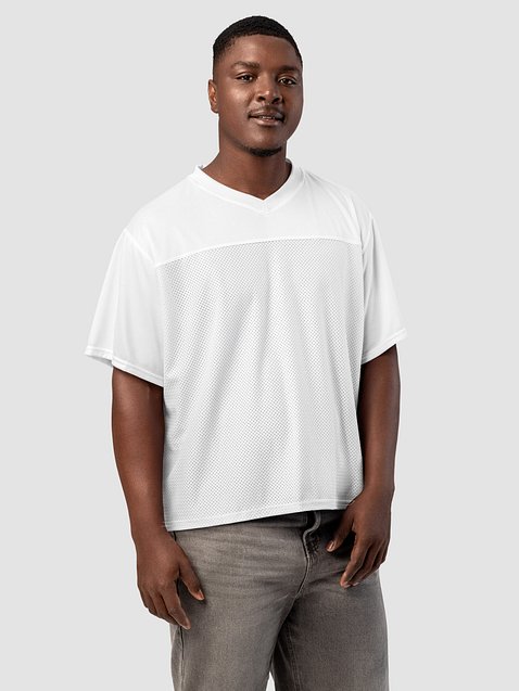 Photo showing All-Over Print Boxy Football Jersey