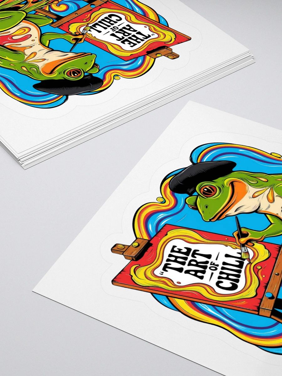 Chill Frog Artist Kiss Cut Stickers product image (12)