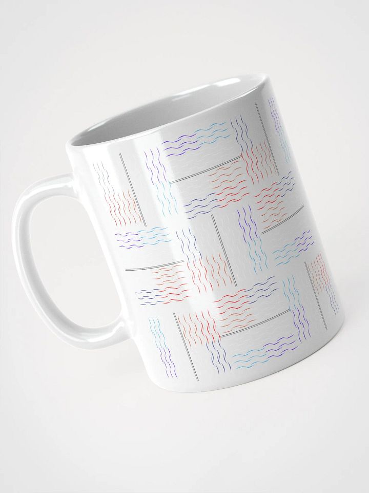 Colorful Squiggley Lines Artistic Design White Mug product image (7)