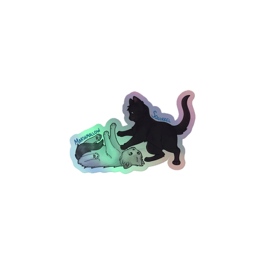 Squirrel and Marshmallow - Holographic Sticker product image (1)