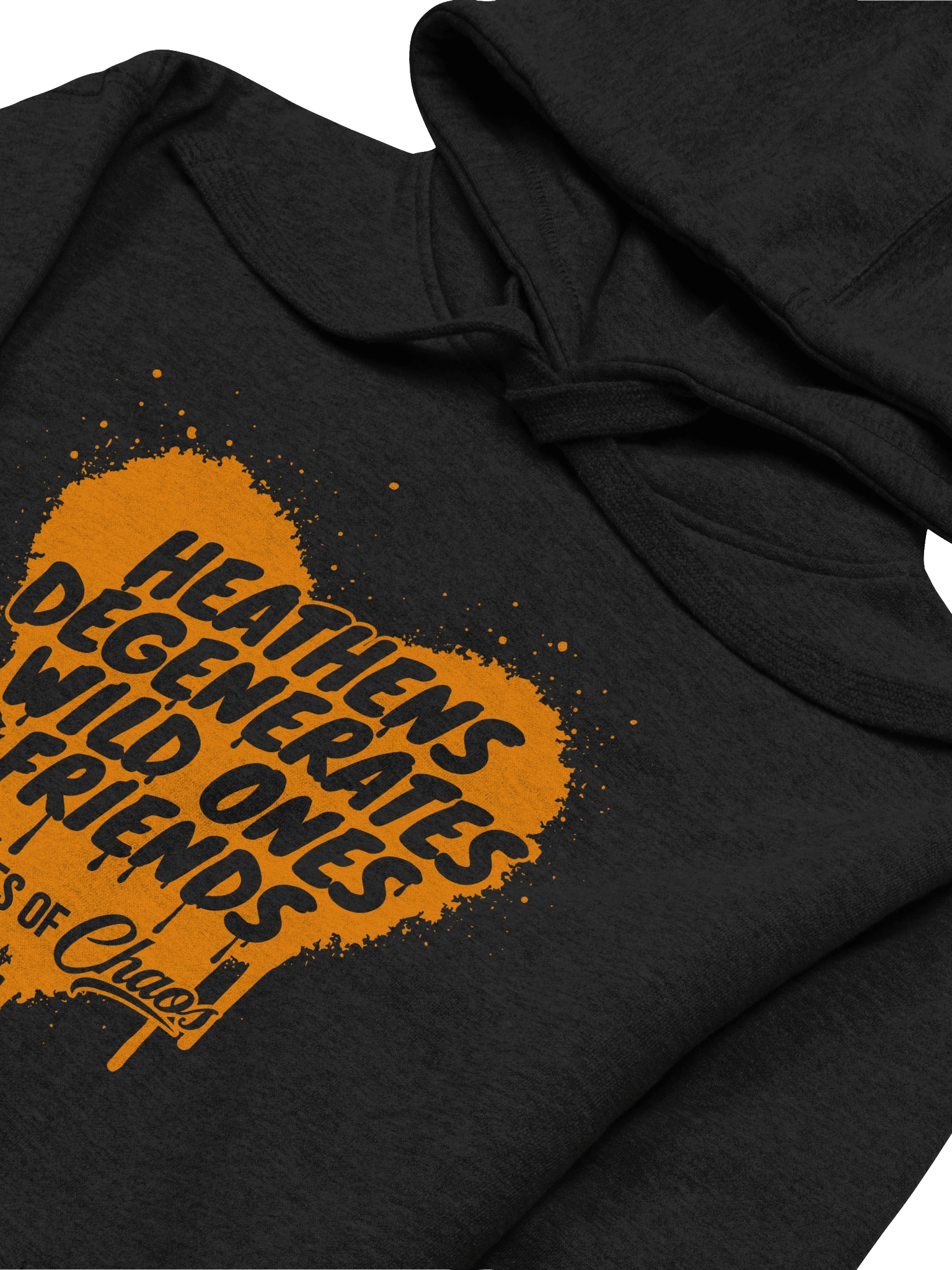 Heathens, Degenerates, Wild Ones, and Friends Hoodie - Orange product image (3)