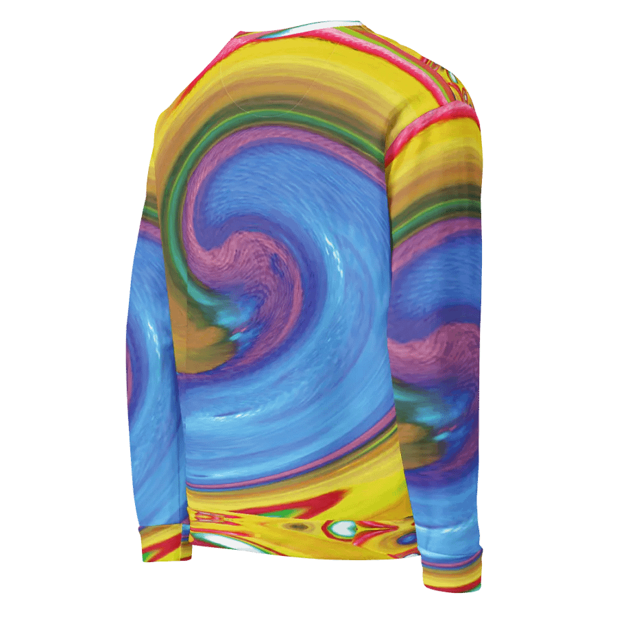 Abstract Colourful Swirl Acrylic Circles Unisex Sweatshirt product image (9)