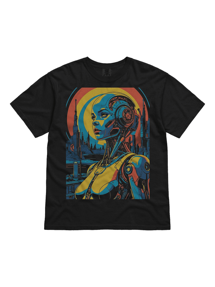Retro-Futuristic Robot Empress Heavyweight T-Shirt product image (1)