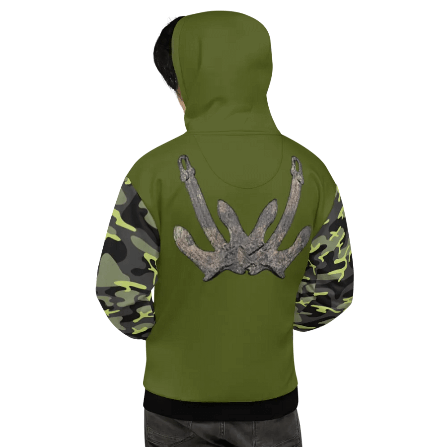 Camouflage & Green Anchor Hoodie product image (7)
