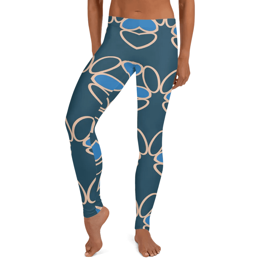 Symmetry in Blue: Custom All-Over Print Leggings product image (9)