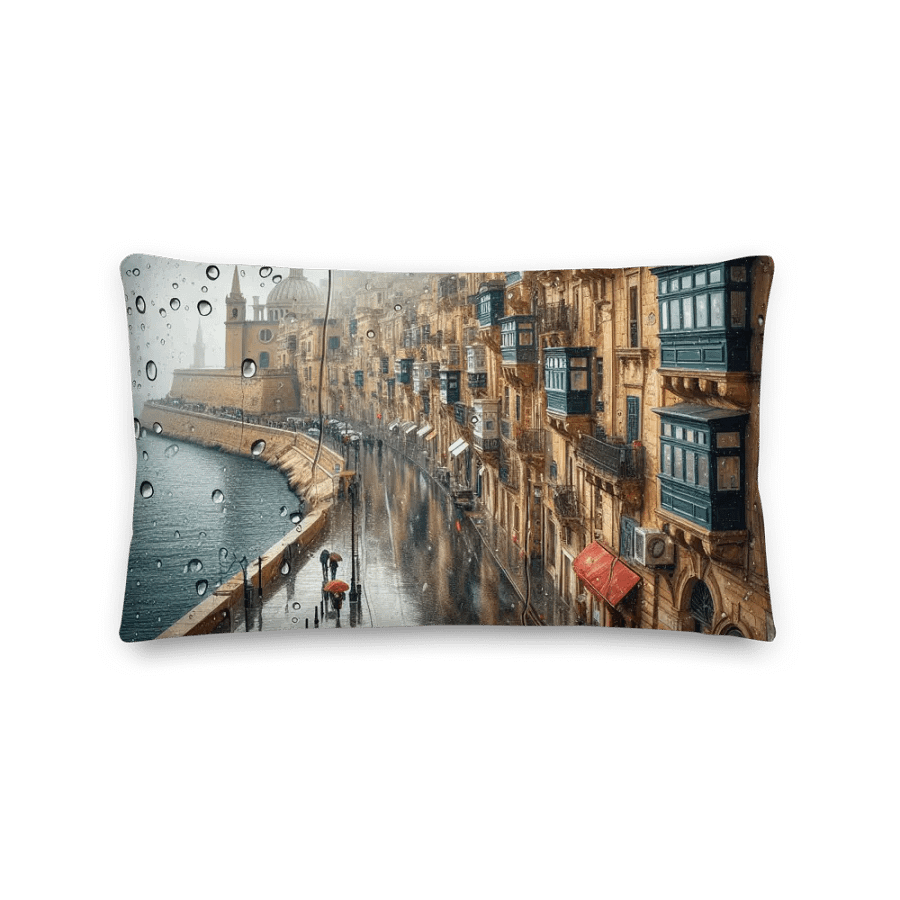 Coastal Rain All-Over Pillow | AI Design about city product image (3)