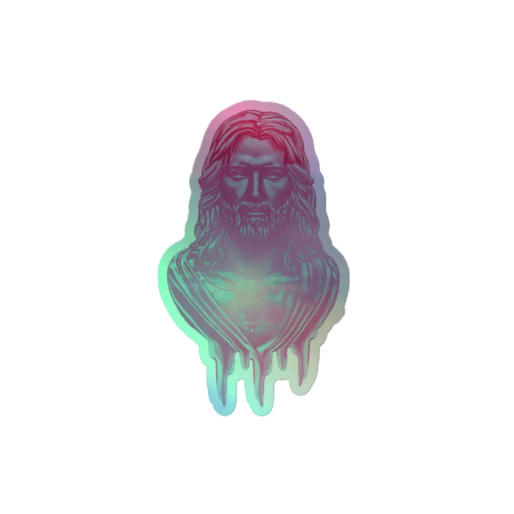 Pink Dripping Jesus Holographic Sticker product image (2)
