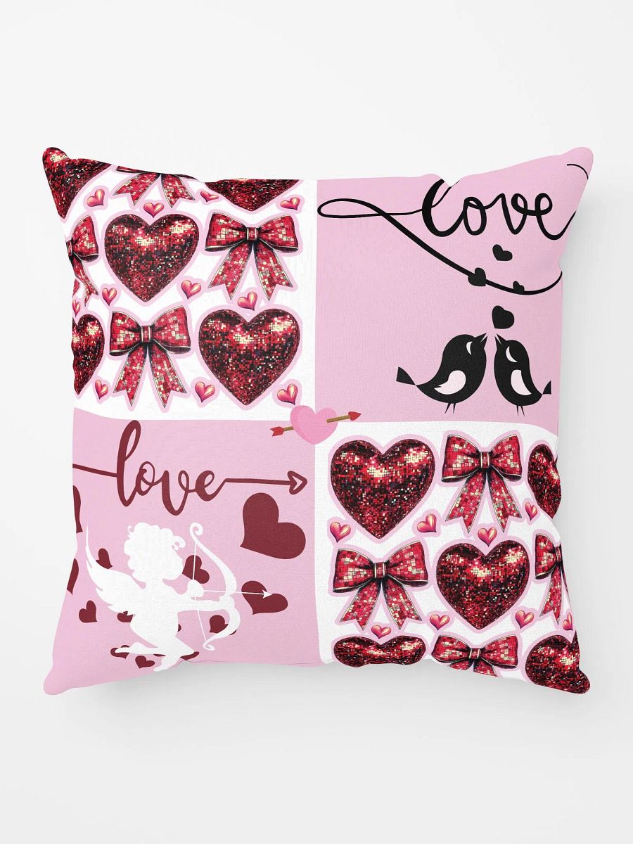 Lovebirds Pink & White Pillow product image (8)