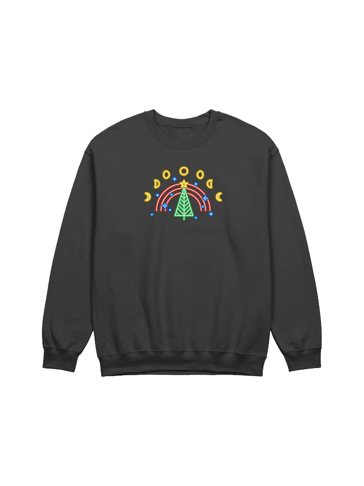 Neon Christmas Tree Moon Phases Sweatshirt 3540 product image (1)
